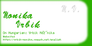 monika vrbik business card